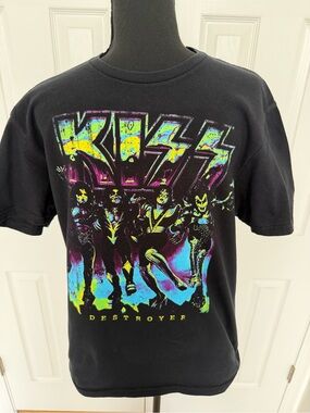 Kiss Destroyer Tee - Black - Size large